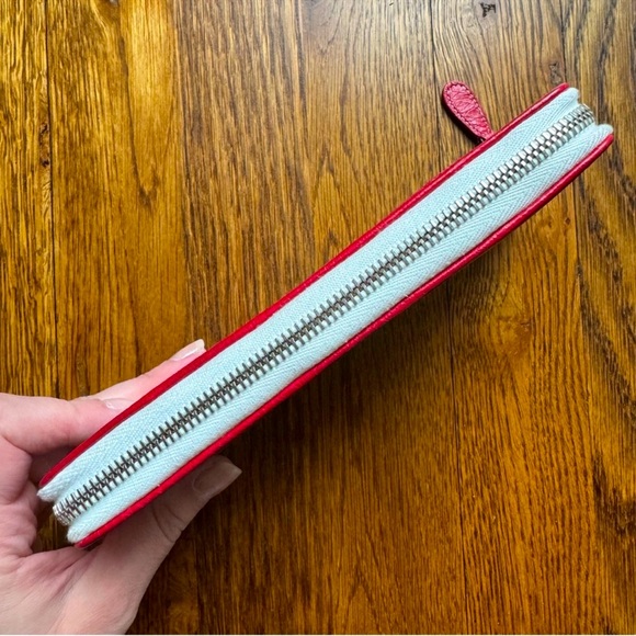 🔥Balenciaga🔥Multicolor Striped Leather Bazar Zip Around Wallet - Picture 9 of 11